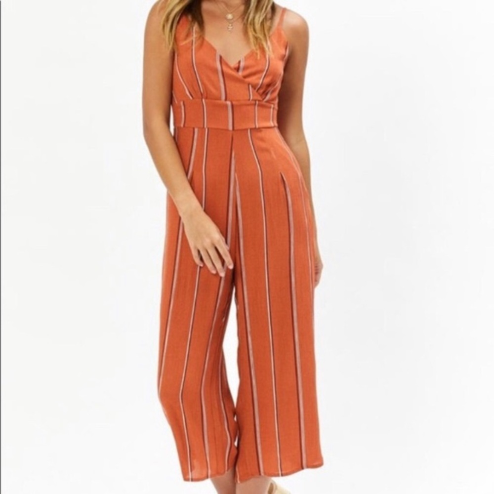 Lottie Moss orange jumpsuit